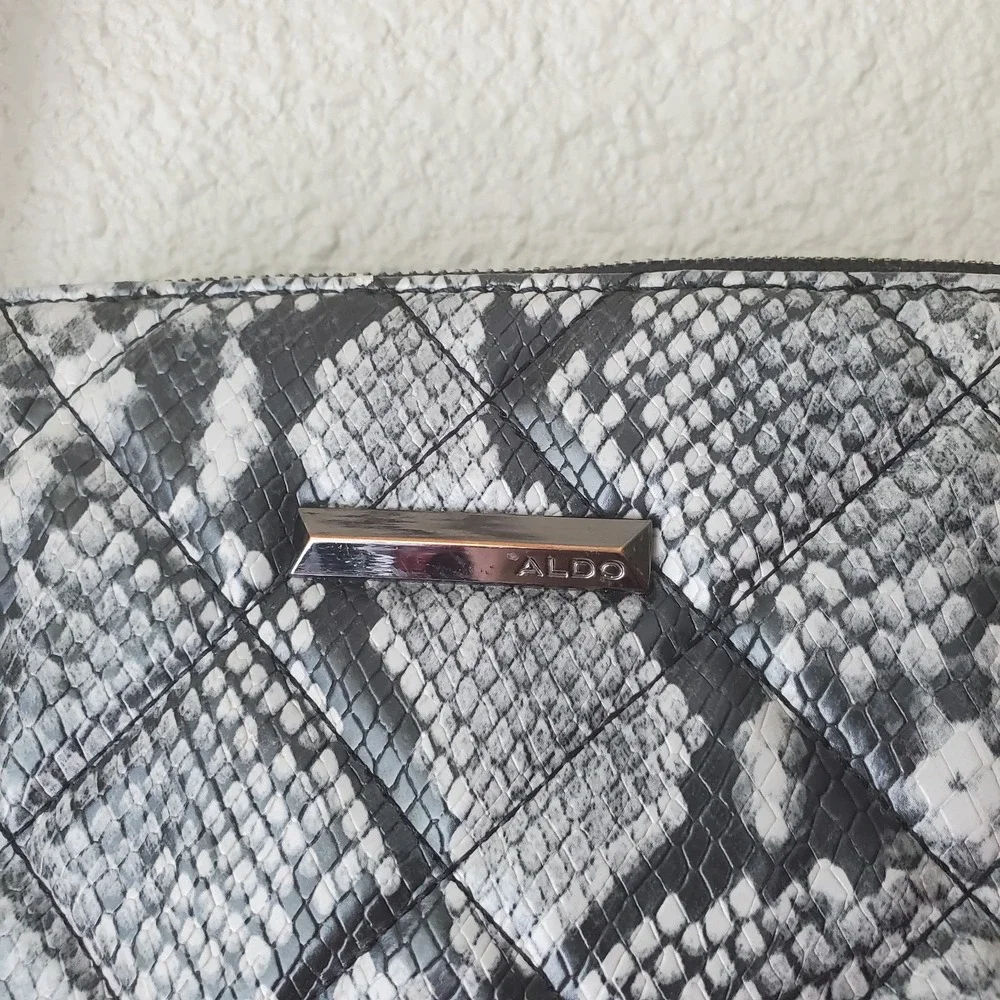 Aldo Crossbody Handbag Medium Snake Design Shoulder Strap Dual Partition Pockets